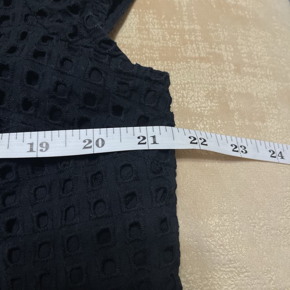 Merona Cotton Eyelet Shift Dress Plus Size XXL Black Lined Lightweight Boho - Picture 5 of 10